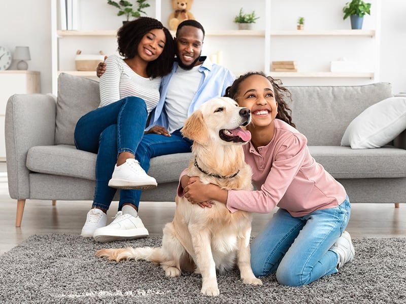 family and pet protected against fleas