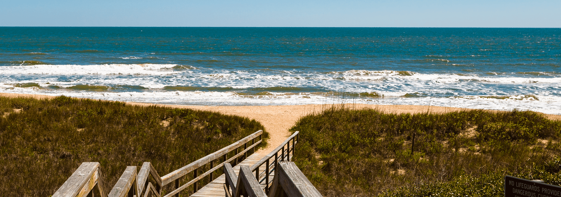 a walkway leading to the ocean in ponte vedra beach florida