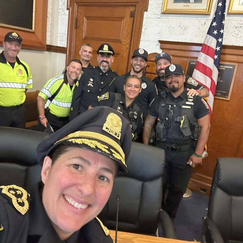Chief Maria A. LaVita with other officers
