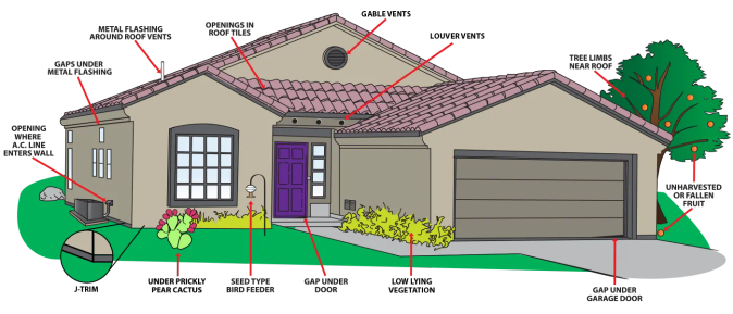 pest exclusion chart