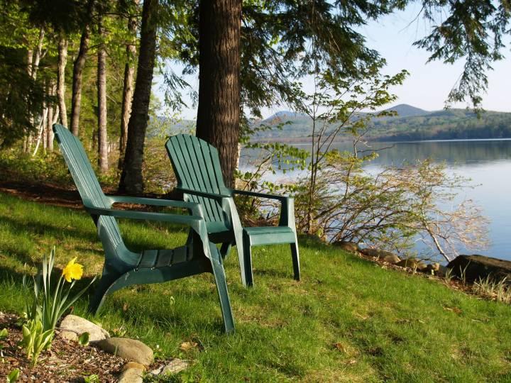 Lake view from chairs