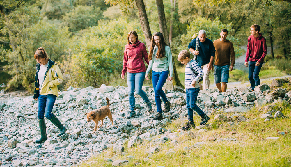 Family walking