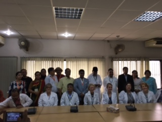 Partners for World Health Bangladesh Cancer Mission, the head of the Bangladesh Cancer Institute, and host Rotarians The Mavericks