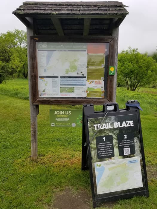 informational kiosk at main parking area