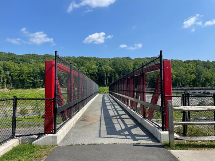 pedestrian bridge across Camp Meeting Road (Credit: John Bolduc)