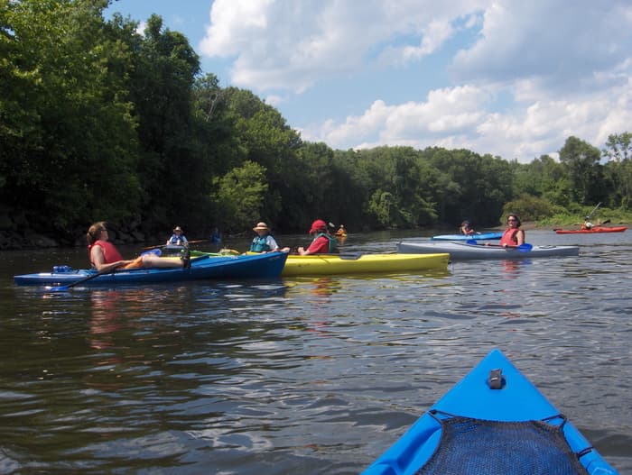 Paddling the Quinebaug River National Recreation Water Trail from Robert Manship Park to Butts Bridge in Canterbury, CT (Credit: The Last Green Valley)