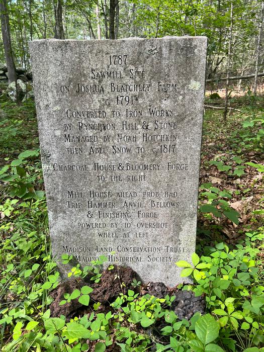 Information about the iron works, and iron along the base (Credit: Emily Wilson)