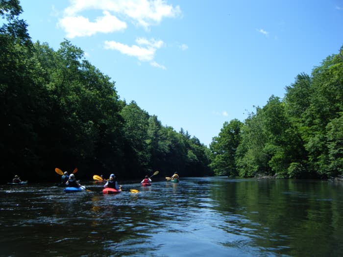 Paddling the Quinebaug River National Recreation Water Trail from Putnam to Pomfret, CT (Credit: Ken Carpenter)