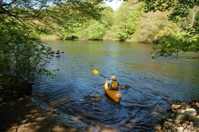 Launching from the Wayne R. LaFreniere Memorial Canoe Launch on the Quinebaug River National Recreation Water Trail (Credit: The Last Green Valley)