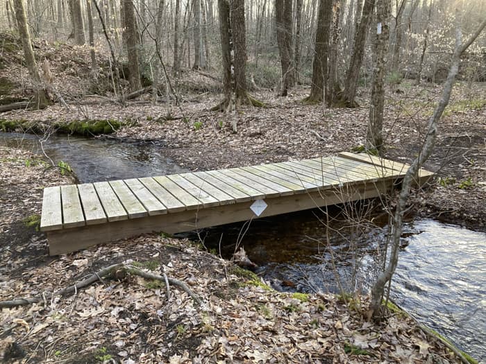 boardwalk crossing over Kimballs Brook (Credit: Linda Anderson)