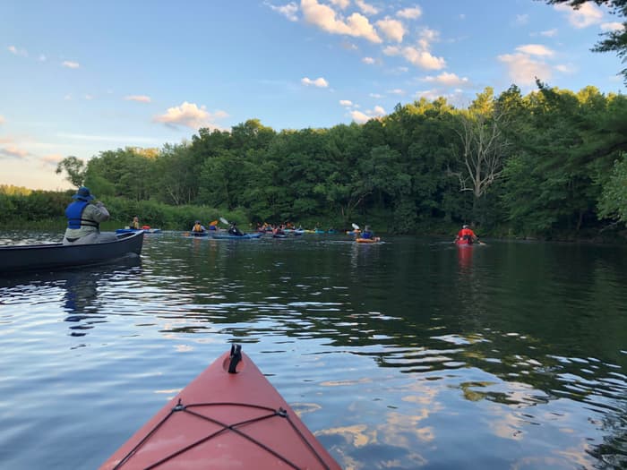 Paddling the Quinebaug River National Recreation Water Trail from Fabyan to West Thompson Lake in Thompson, CT (Credit: The Last Green Valley)