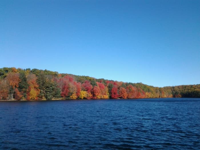 Fall foliage on Reservoir 4 (Credit: Gerald Milne)