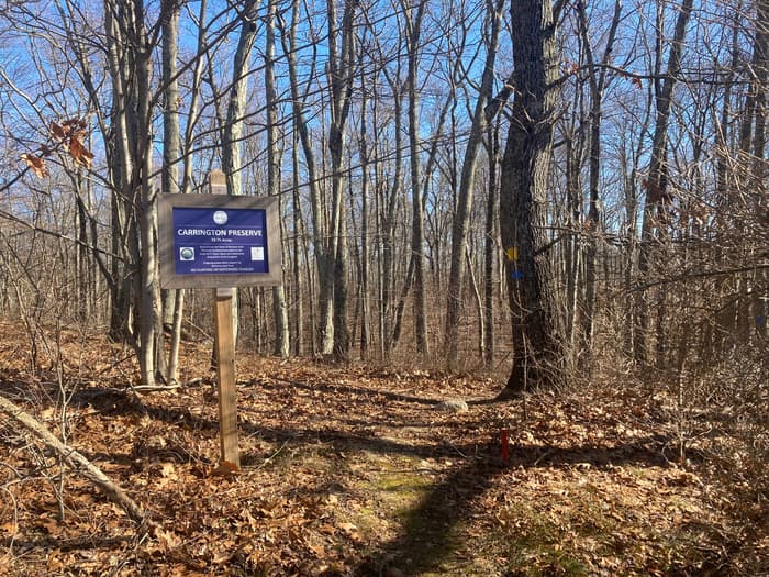 Trail entrance at the end of Bethany Farms Road (Credit: Bob Harrison)