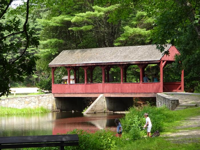 Covered bridge at Stratton Brook State Park (Credit: CTDEEP)