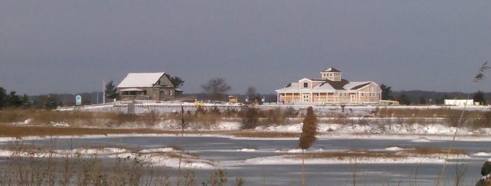 Winter view of the Meigs Point Nature Center at Hammonassett Beach State Park. (Credit: Meigs Point Nature Center)