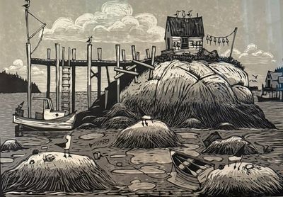 David Witbeck Relief Prints: Drain Tide