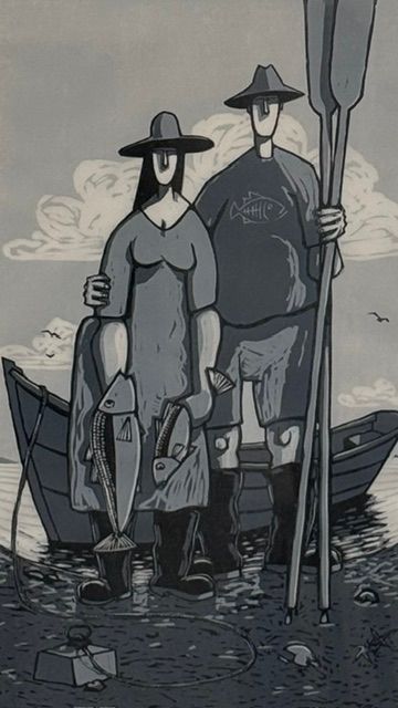David Witbeck Relief Prints:  Fishwife