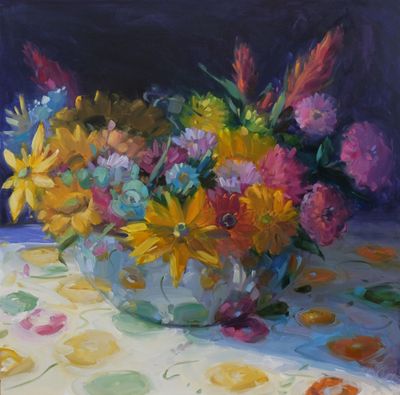 Amy Brnger: Giant Bowl of Farm Flowers