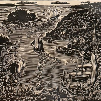 David Witbeck Relief Prints: Harbor Town