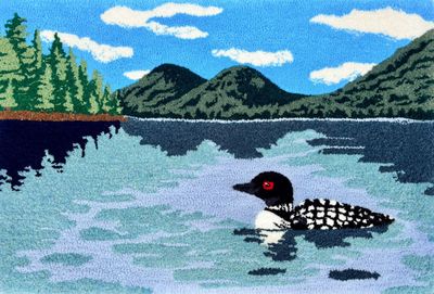 Kaitlyn Metcalf: Loon on Jordan Pond (light)