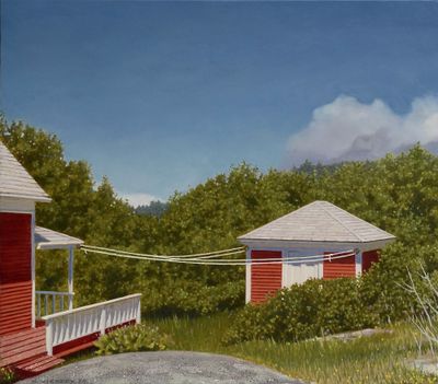 David Vickery: Shed and line, Monhegan