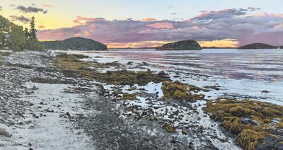 Ernest McMullen: Squall Passing Frenchmansbay Bay at Dusk