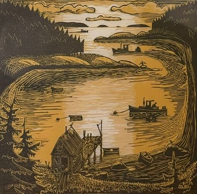David Witbeck Relief Prints: Sunrise Harbor