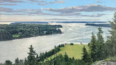 Ernest McMullen: Dawn View of Great Harbor &amp; Somes Sound from Flying Mountain