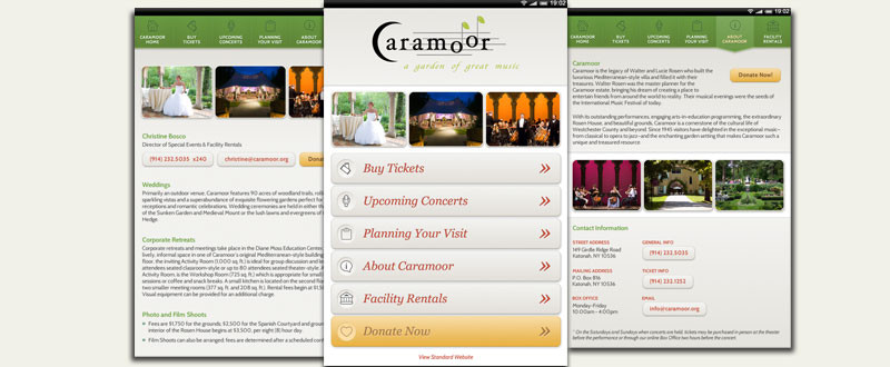 Caramoor Mobile Site