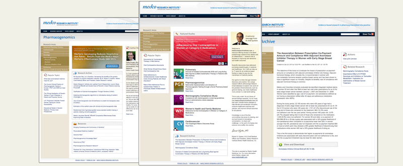 Medco Health Solutions / Research Institute Microsite