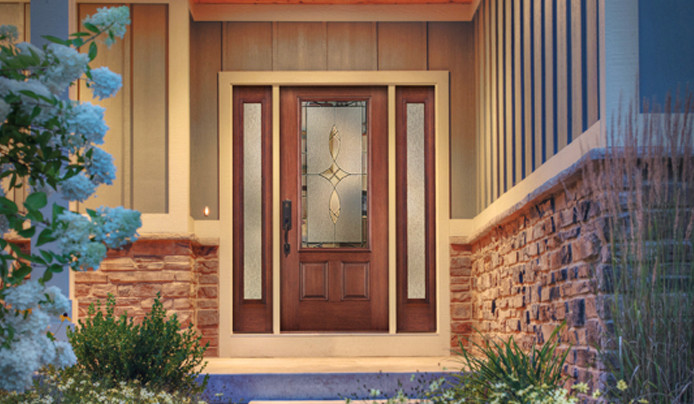 entry door on an akron ohio home