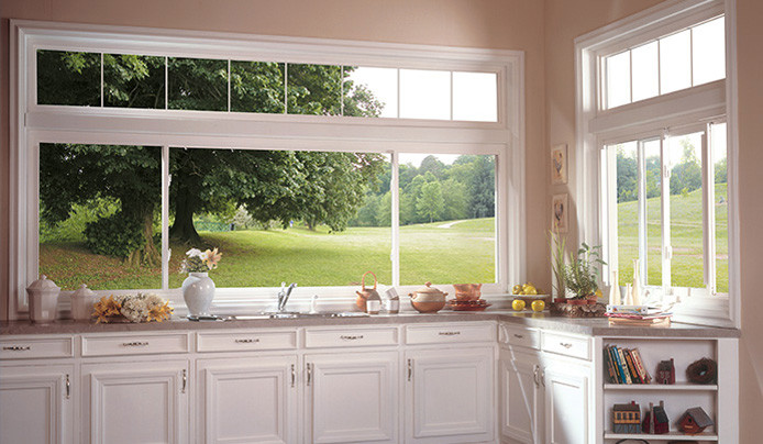 kitchen with beautiful vinyl windows in akron ohio