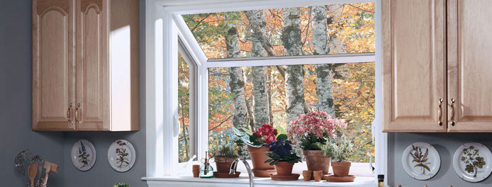 kitchen in cleveland home with beautiful garden windows