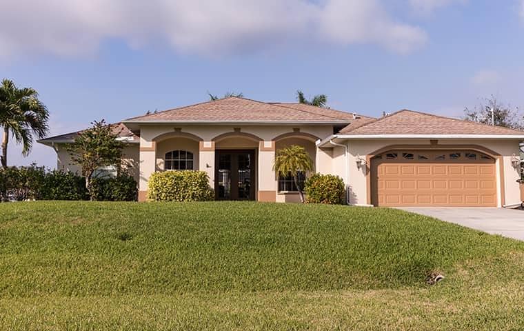 curbside view of a beautiful florida home