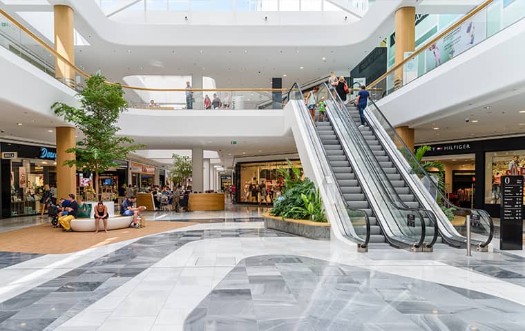 interior view of a shopping mall in delray beach florida