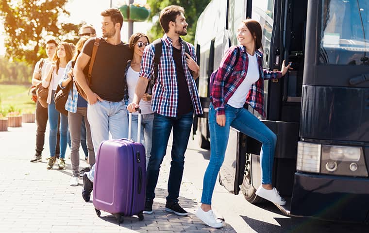 a group of students on a trip in florida