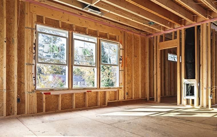 interior view of a semi constructed home in palm city florida