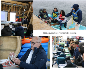 Aquaculture Pioneers Brave Wind and Rain to Learn the Ropes-Literally!