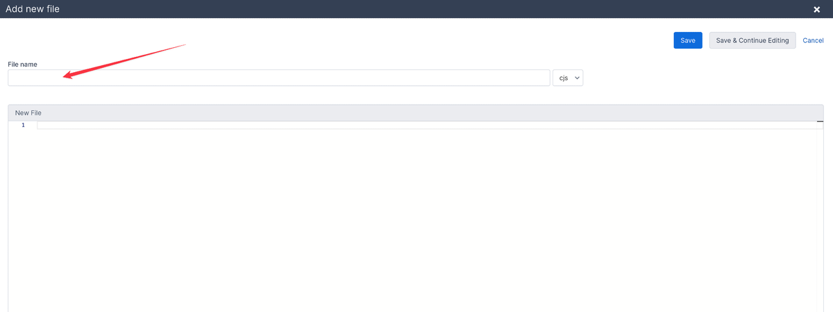Adding the text file name