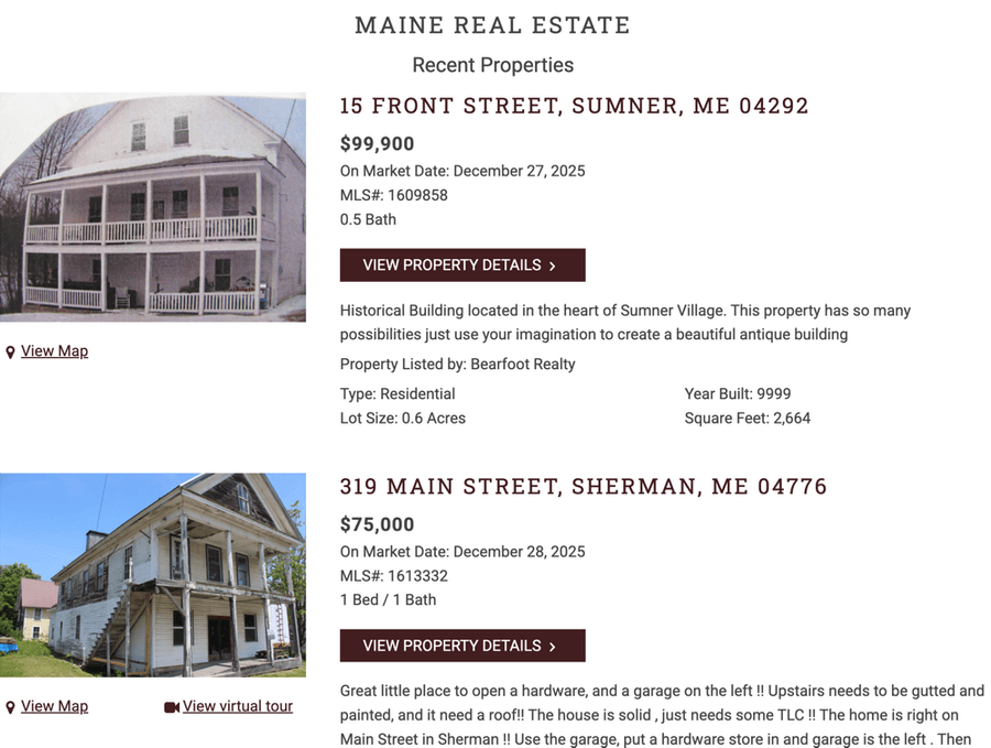 Real estate app example