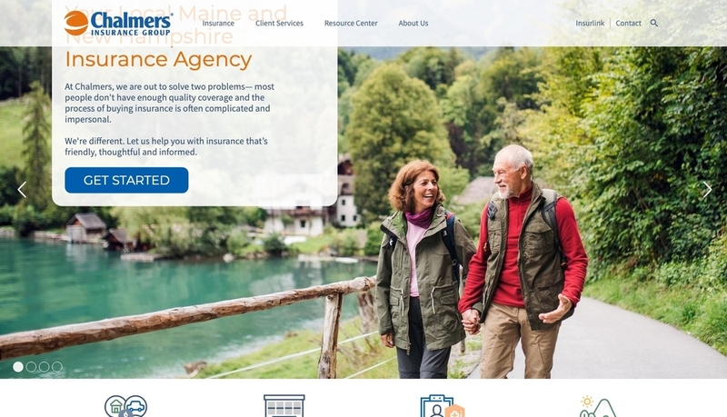 Chalmers Insurance homepage screenshot