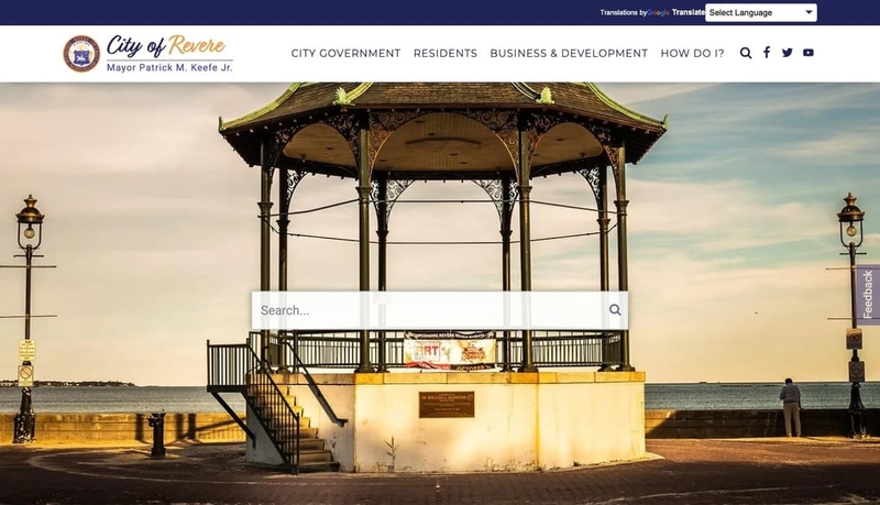 Revere MA homepage screenshot