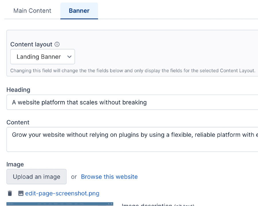 Content layouts