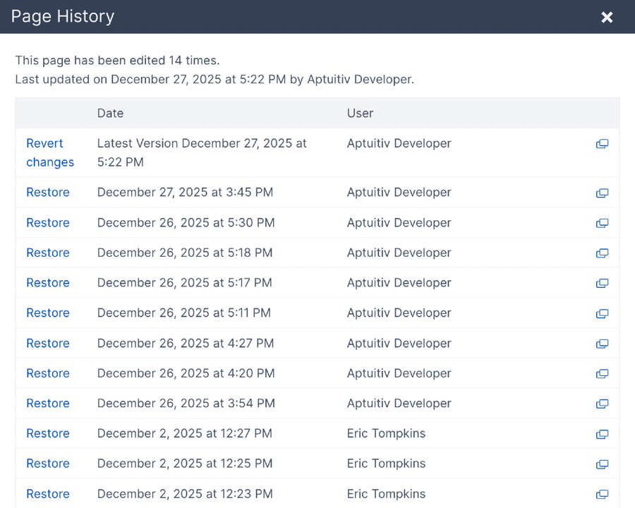 Page history