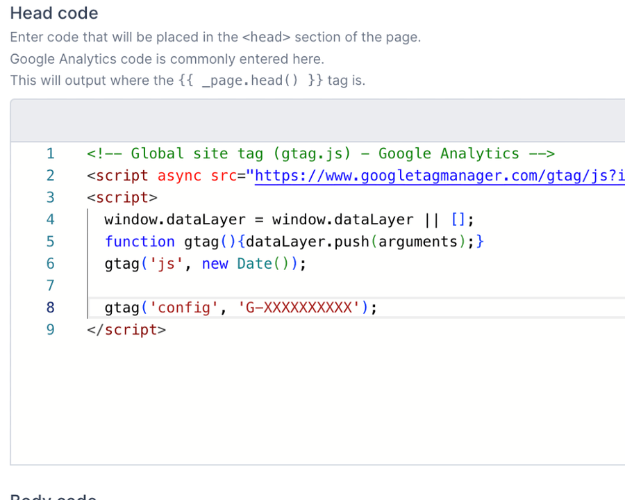 Analytics and custom code