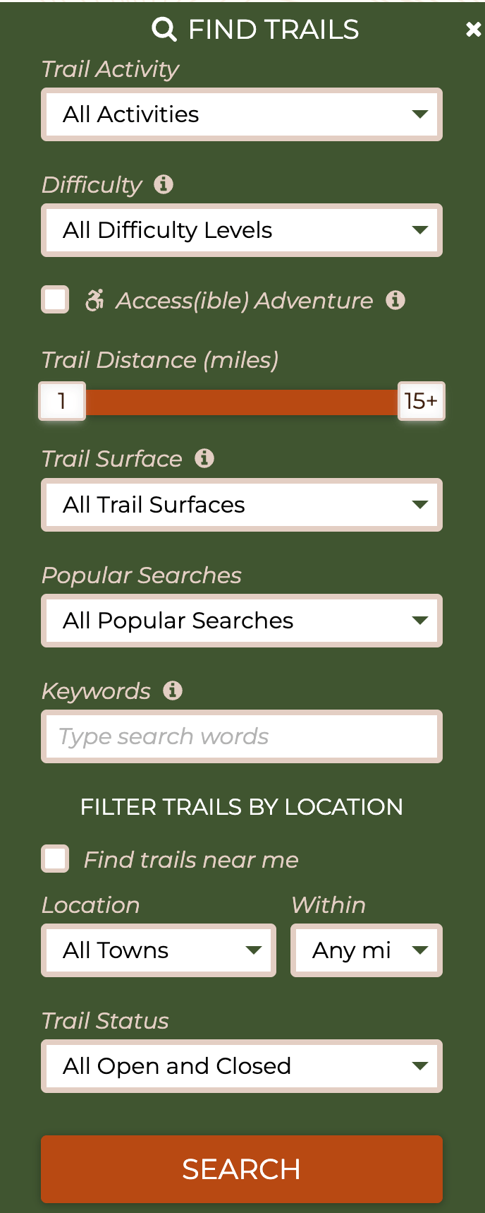 Trail search