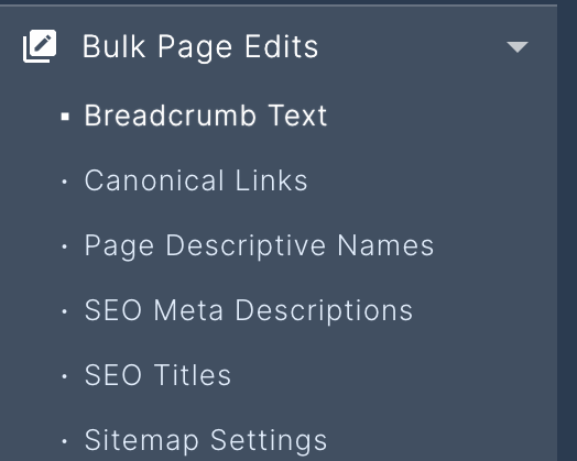Bulk SEO features