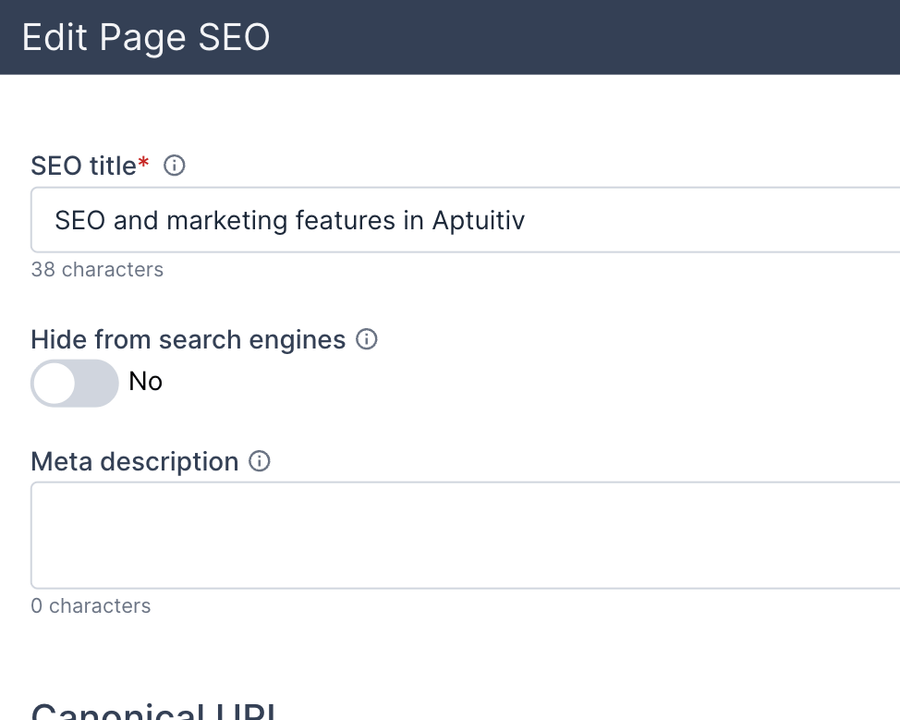 page seo