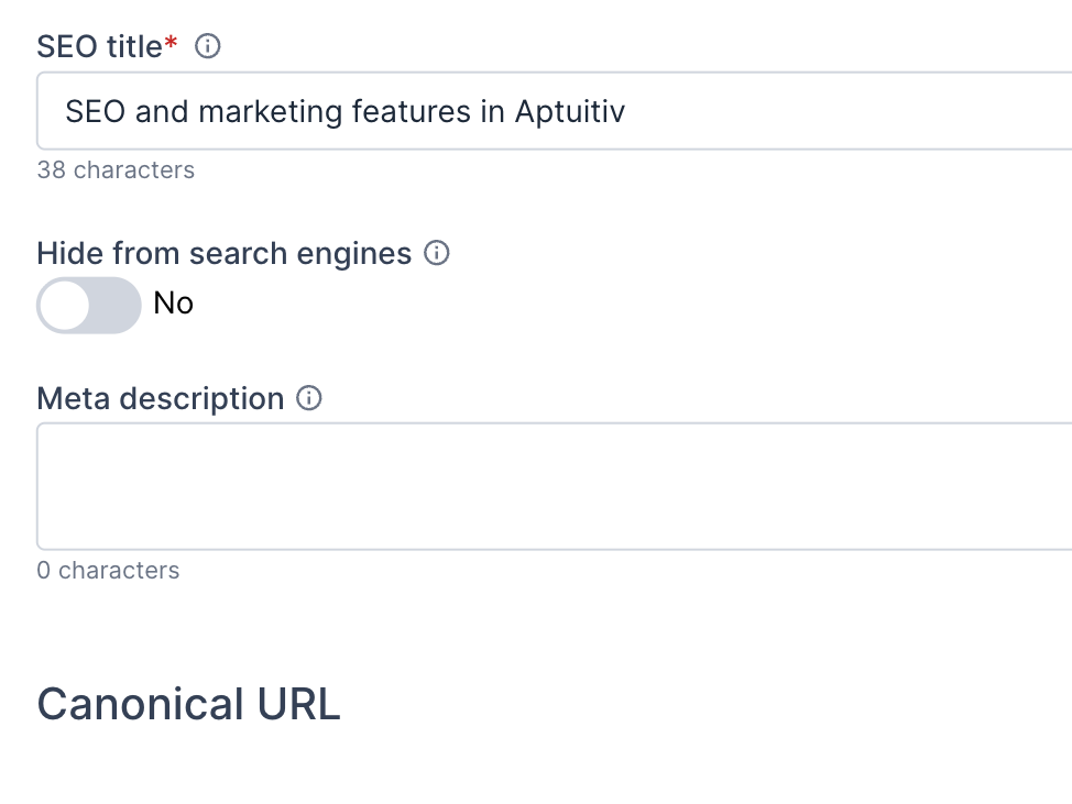 Edit page SEO