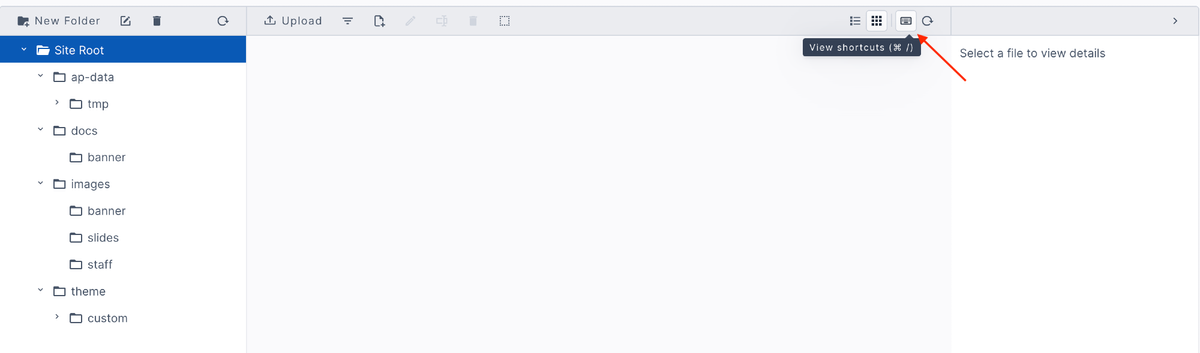 View keyboard shortcuts